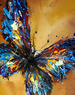 A abstract colourful butterfly cross stitch kit for beginners