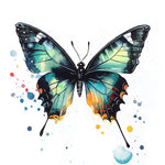 A black and green butterfly cross stitch kit for beginners
