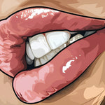A glossy toothy grin cross stitch kit for beginners