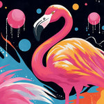 A pink flamingo cross stitch kit for beginners