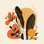Abstract boho botanical art cross stitch kit for beginners
