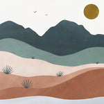 Abstract desert hills cross stitch kit for beginners