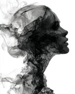 Abstract smoke woman silhouette cross stitch kit for beginners
