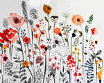 Abstract wildflower meadow cross stitch kit for beginners