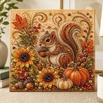 Acorn-loving squirrel pearl diamond painting kit for beginners