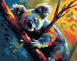 Adorable koala climbing a tree cross stitch kit for beginners