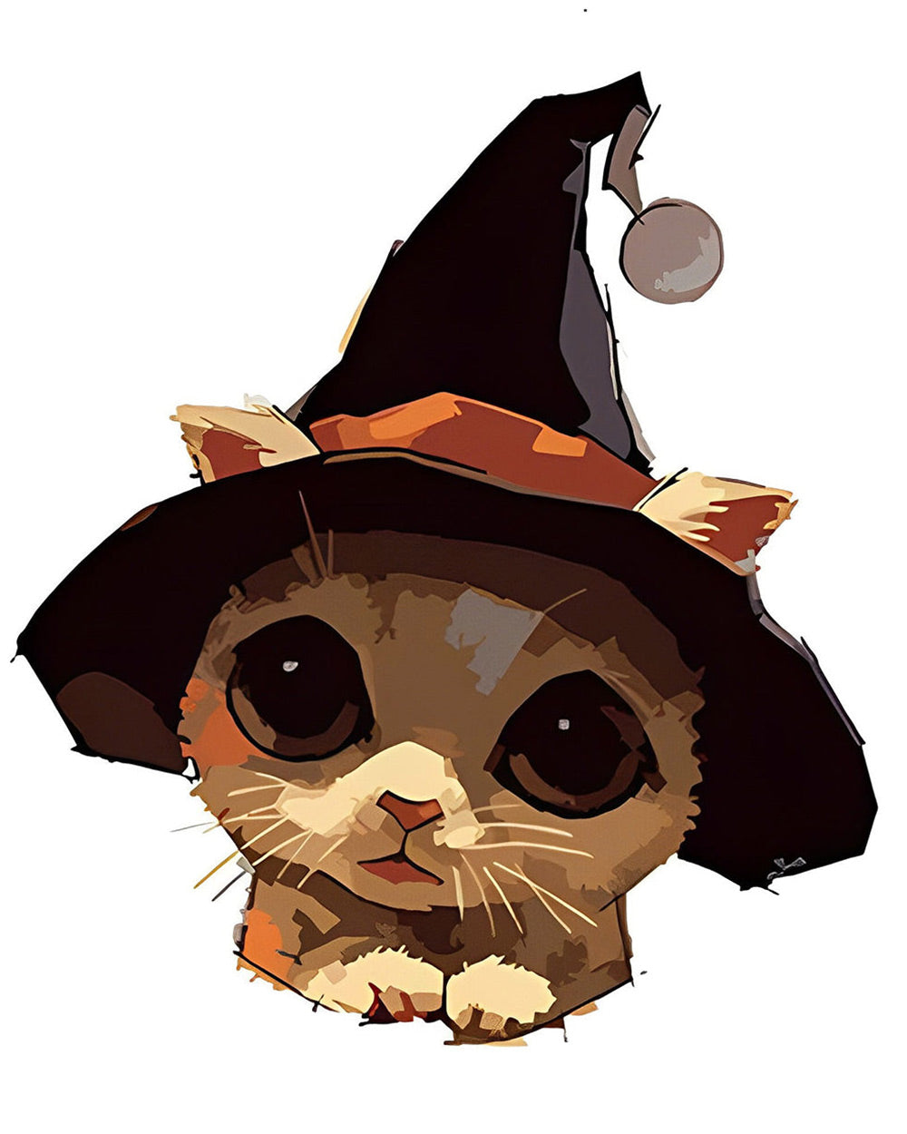 Adorable witchy kitty cross stitch kit for beginners