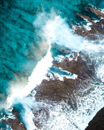Aerial view of the sea cross stitch kit for beginners