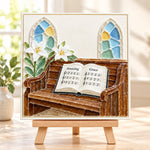 Amazing grace hymn sea glass art kit finished artwork on display