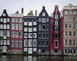 Amsterdam canal houses cross stitch kit for beginners