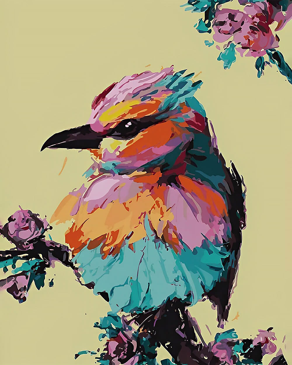 An impasto kingfisher cross stitch kit for beginners