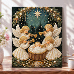 Angels greet holy infant pearl diamond painting kit for beginners