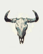 Artistic bull skull cross stitch kit for beginners
