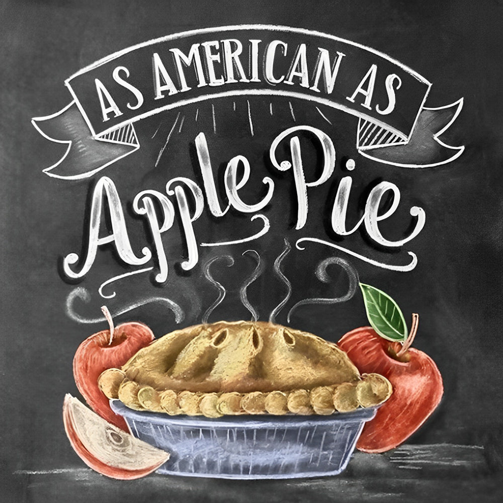 As american as apple pie chalkboard print cross stitch kit for beginners