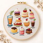 Assorted sweet treats embroidery kit