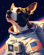 Astronaut jack russell terrier cross stitch kit for beginners