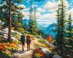 Autumn hiking adventure paint by numbers kit for beginners