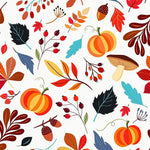 Autumn leaves pumpkins and berries pattern cross stitch kit for beginners