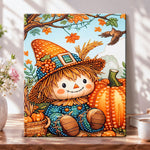 Autumn scarecrow pearl diamond painting kit for beginners
