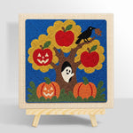 Autumn tree ghost scene punch needle kit for beginners