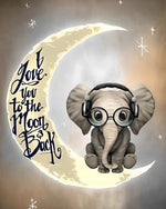 Baby elephant on the moon paint by numbers kit for beginners