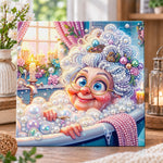 Bath time granny pearl diamond painting kit for beginners