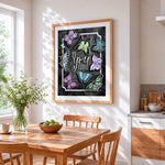 Be you tiful butterfly quote paint by numbers artwork displayed on wall as home decor