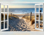 Beach path through dunes cross stitch kit for beginners