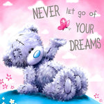 Bear and "never let go of your dreams" cross stitch kit for beginners