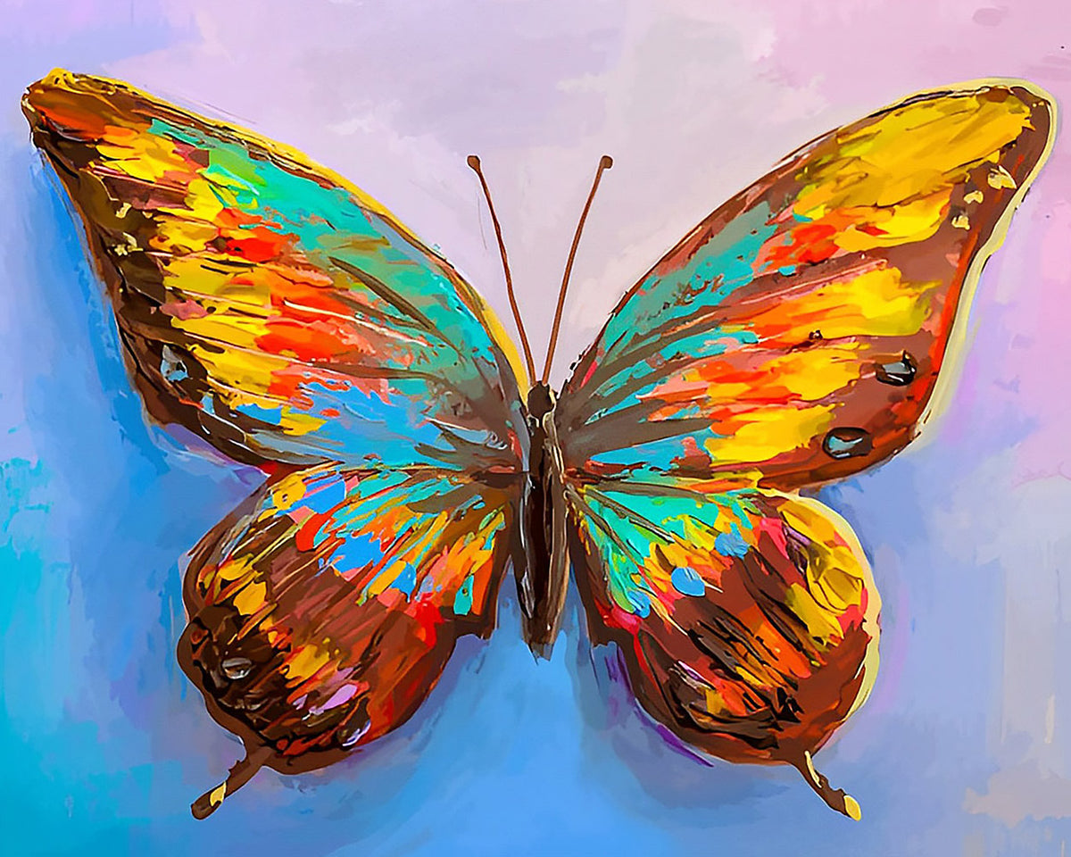 Beautiful and colourful butterfly cross stitch kit for beginners