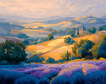 Beautiful lavender hills paint by numbers kit for beginners