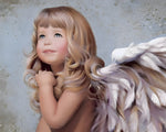 Beautiful little angel with white wings cross stitch kit for beginners