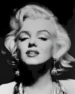Black and white marilyn monroe portrait cross stitch kit for beginners