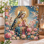 Blessed madonna and infant pearl diamond painting kit for beginners
