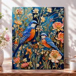 Blue beaded birds on branches pearl diamond painting kit for beginners
