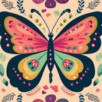 Bohemian butterfly cross stitch kit for beginners