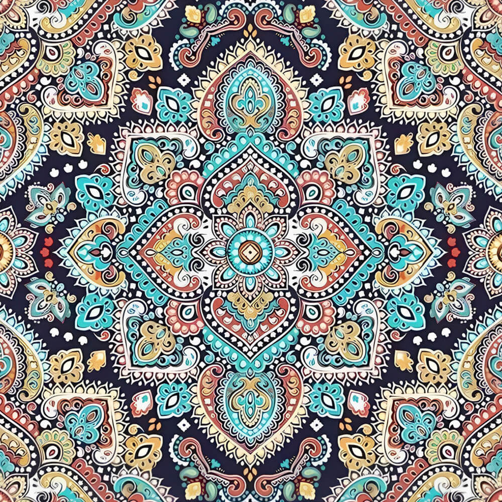 Bohemian mandala pattern cross stitch kit for beginners