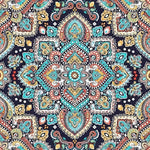 Bohemian mandala pattern cross stitch kit for beginners