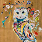 Boho floral owl cross stitch kit for beginners