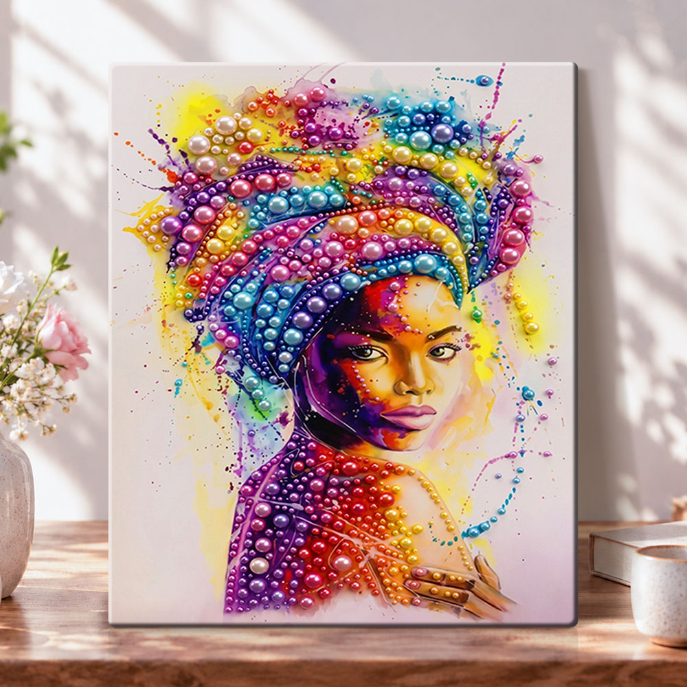 Bright beaded art portrait pearl diamond painting kit for beginners