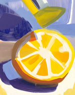 Bright lemon slice cross stitch kit for beginners