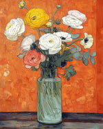 Buttercups and anemones in a glass vase cross stitch kit for beginners
