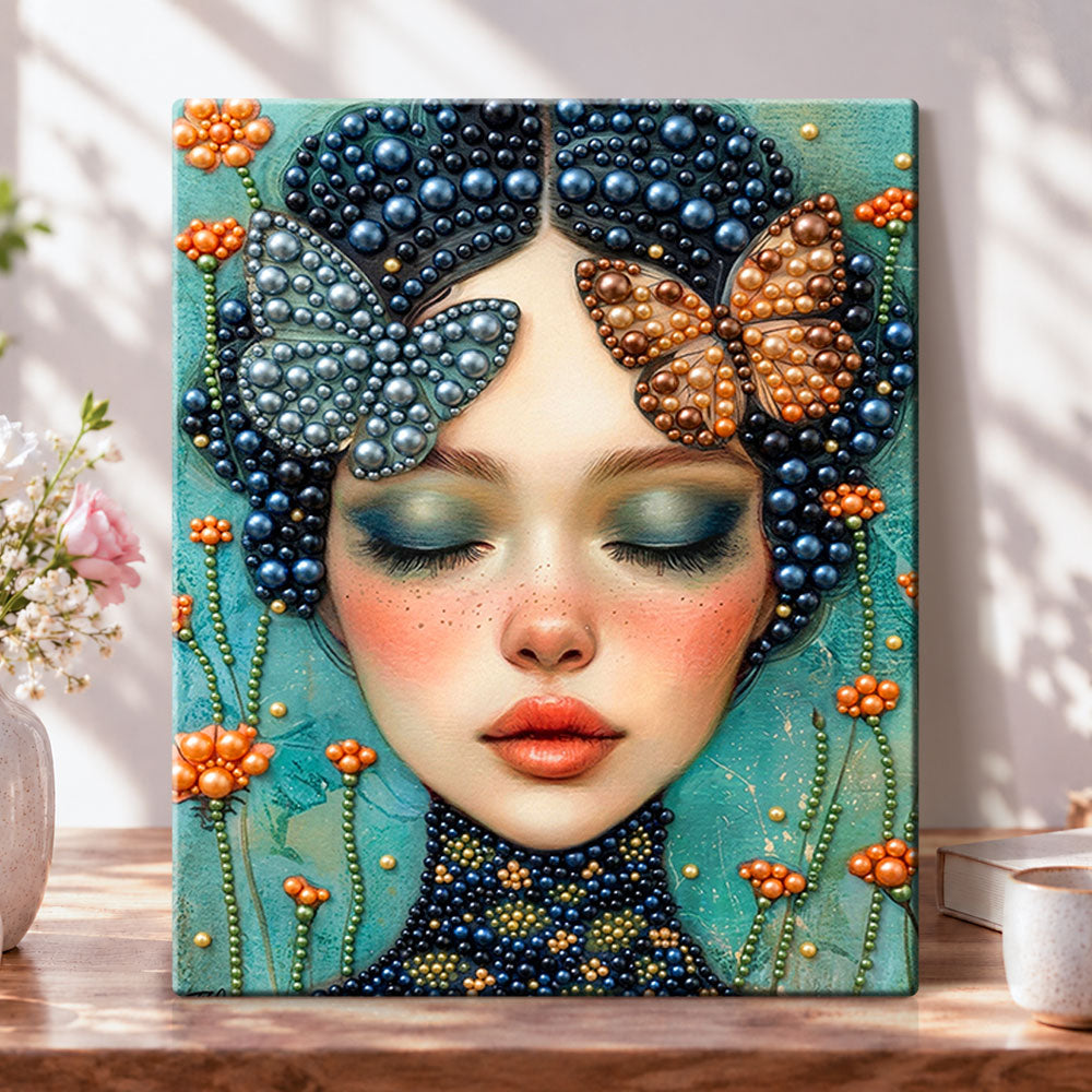 Butterfly pearl goddess pearl diamond painting kit for beginners