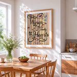 Butterfly quote on wood art cross stitch artwork displayed on wall as home decor