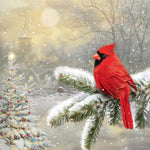 Cardinal bird in snow cross stitch kit for beginners