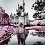 Castle reflection cross stitch kit for beginners