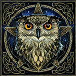 Celtic knot owl cross stitch kit for beginners