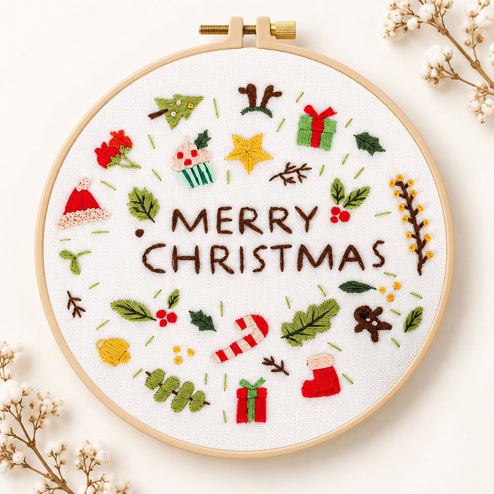 Christmas mini icons embroidery kit