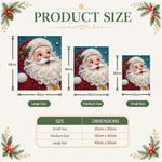 Christmas pearl diamond painting size guide with multiple rectangular size options