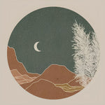 Circular minimalist landscape and moon cross stitch kit for beginners